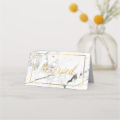 PixDezines マーブル+偽金予約テーブルカード プレイスカード (裏面)