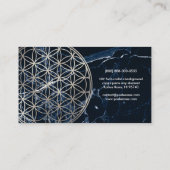 PixDezines マーブル/生命の花/偽のシルバー 名刺 (裏面)