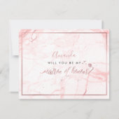 PixDezines マーブル+疑似ローズゴールド、マトロン 招待状 (正面)