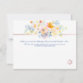 PixDezines ミッドサマー ローズ  ミッツヴァ 感謝 ✡ 出欠カード (裏面)