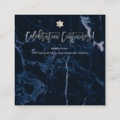 PixDezines ミッドナイトブルーマーブル ミツバ受付 エンクロージャーカード (裏面)