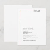 PixDezines ミニマル フェイクゴールド フレーム 詳細カード 招待状 (正面/裏面)