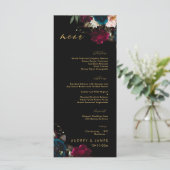 PixDezines ムーディー ボタニカル ティール アネモネ ワインレッド メニュー (スタンド正面)