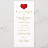 PixDezines メニュー DIY カラー/大きな赤いハート (裏面)