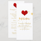 PixDezines メニュー DIY カラー/大きな赤いハート (正面/裏面)