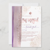 PixDezines モダンアブストラクト タリット バット・ミッツヴァ 招待状 (正面)