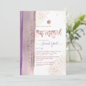 PixDezines モダンアブストラクト タリット バット・ミッツヴァ 招待状 (スタンド正面)