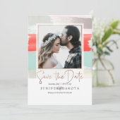 PixDezines モダンアート, Sage+コーラル 招待状 (スタンド正面)