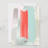 PixDezines モダン Art、Sage+Coral 招待状 (裏面)