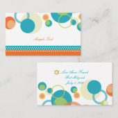 PixDezines モダン Bubles/(ユダヤ教の)バル・ミツバー座席表/ティール(緑がかった プレイスカード (正面/裏面)