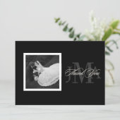 PixDezines モノグラム 写真付き感謝カード、フラット サンキューカード (スタンド正面)