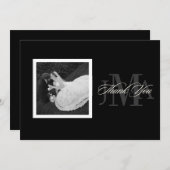 PixDezines モノグラム 写真付き感謝カード、フラット サンキューカード (正面/裏面)