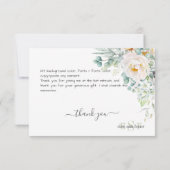 PixDezines モノグラム 水彩 ペオニー アネモネ サンキューカード (裏面)