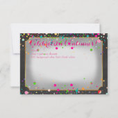 PixDezines（ユダヤ教の）バル・ミツバーお祝いDazled/Rainbow 招待状 (裏面)