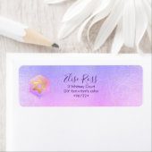 PixDezines（ユダヤ教の）バル・ミツバー水彩瑪瑙パープルラベル ラベル (インサイチュ)