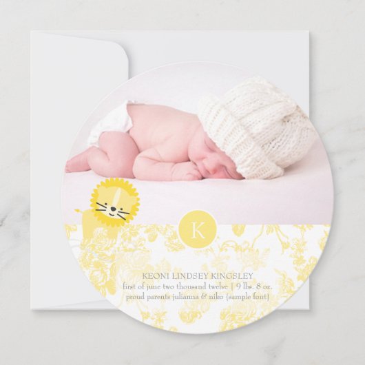 PixDezines ライオン+トワル 案内状 (正面)