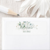 PixDezines ラスティック水彩グリーン ユーカリ ラベル (インサイチュ)