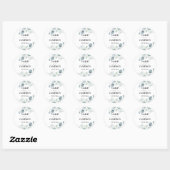 PixDezines ラスティック水彩グリーン ユーカリ C ラウンドシール (シート)