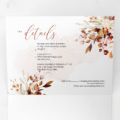 PixDezines ラスティック フォール ユーカリ 三つ折り招待状 (内部最初)