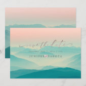 PixDezines ラスティック ミスティ マウンテン レンジ オンブレ ブラッシュ 招待状 (正面/裏面)