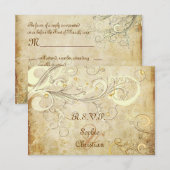 PixDezines ラージ RSVP 4.25x5.5 ヴィンテージ スワール (正面/裏面)