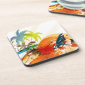 PixDezines リプカレントサーファー/DIY 背景色 コースター (左側)