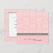 PixDezines リリアナ ダマスク, カスタマイズ可能な背景 招待状 (正面/裏面)