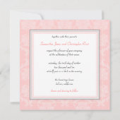 PixDezines リリアナ ダマスク, カスタマイズ可能な背景 招待状 (裏面)