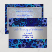 PixDezines レセプション モード スター/DIY 背景色 招待状 (正面/裏面)