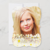 PixDezines レトロなダイジーの写真/バット・ミッツヴァ 招待状 (正面)