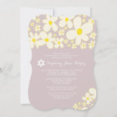 PixDezines レトロなダイジーの写真/バット・ミッツヴァ 招待状 (裏面)