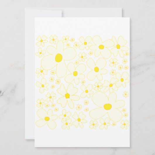 PixDezines レトロなデイジー写真/バット・ミッツヴァー 招待状 (裏面)