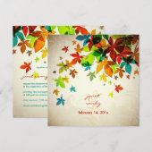 PixDezines レトロな紅葉/秋のイベント 招待状 (正面/裏面)