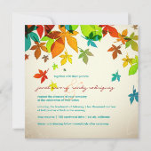 PixDezines レトロな紅葉/秋のイベント 招待状 (裏面)