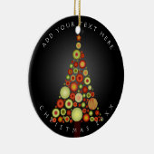 PixDezines レトロクリスマスオーナメント ツリー セラミックオーナメント (右)