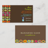 PixDezines レトロ デザイン名刺 名刺 (正面/裏面)