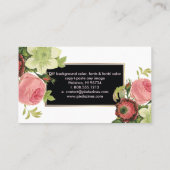 PixDezines レドゥート/バラ/アネモネ/クレメンティン 名刺 (裏面)