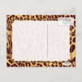 PixDezines レパード柄/DIY テキスト/ 結婚式の日程を保存して 案内ポストカード (裏面)
