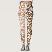 PixDezines レパード/フェイクメタリック/DIY背景 レギンス (正面)