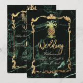 PixDezines ロイヤルハワイアンパイナップル/大理石 招待状 (正面/裏面)