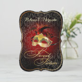 PixDezines ロッシ スイート16 マスカレード/DIYカラー！！ 招待状 (スタンド正面)