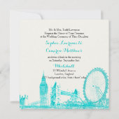 PixDezines ロンドン/DIY 背景色 招待状 (裏面)