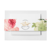 PixDezines ローズガーデン/フェイクゴールドクラウン 招待状ベリーバンド (正面例)