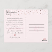 PixDezines ローズゴールドの星 感謝の気持ち ポストカード (裏面)