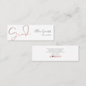 PixDezines ローズゴールド グラデーション ネームカード (正面/裏面)