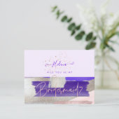 PixDezines ローズゴールド+パープル あなたは... ブライズメイド 招待状 (スタンド正面)