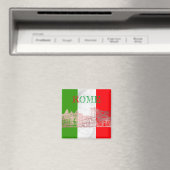 PixDezines ローマ, ローマ (手作り) 偽のローズゴールド+大理石 マグネット (インサイチュ (食洗機))