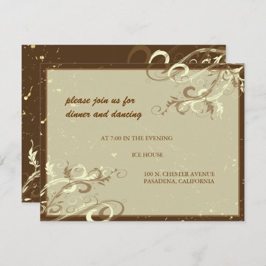 PixDezines ヴァニラ スワール / カフェ オー レ 招待状 (正面/裏面)