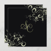 PixDezines ヴァニラ スワール / DIY 背景色 招待状 (正面/裏面)