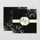 PixDezines ヴァニラ スワール / DIY 背景色 招待状 (正面/裏面)